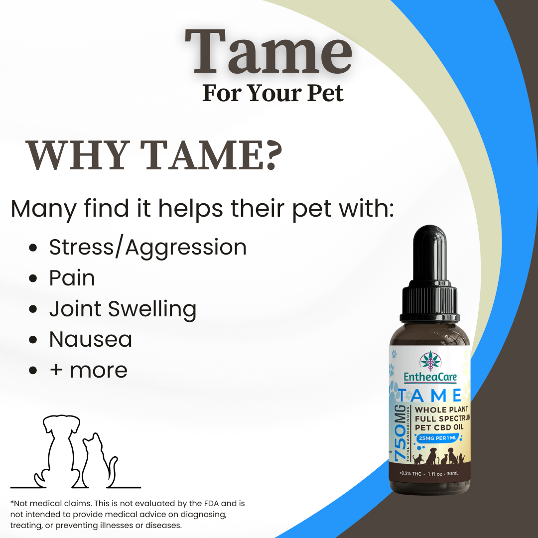 Tame | Whole Plant Full Spectrum CBD Oil for Dogs and Cats
